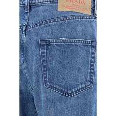 Calça jeans de algodão Prada