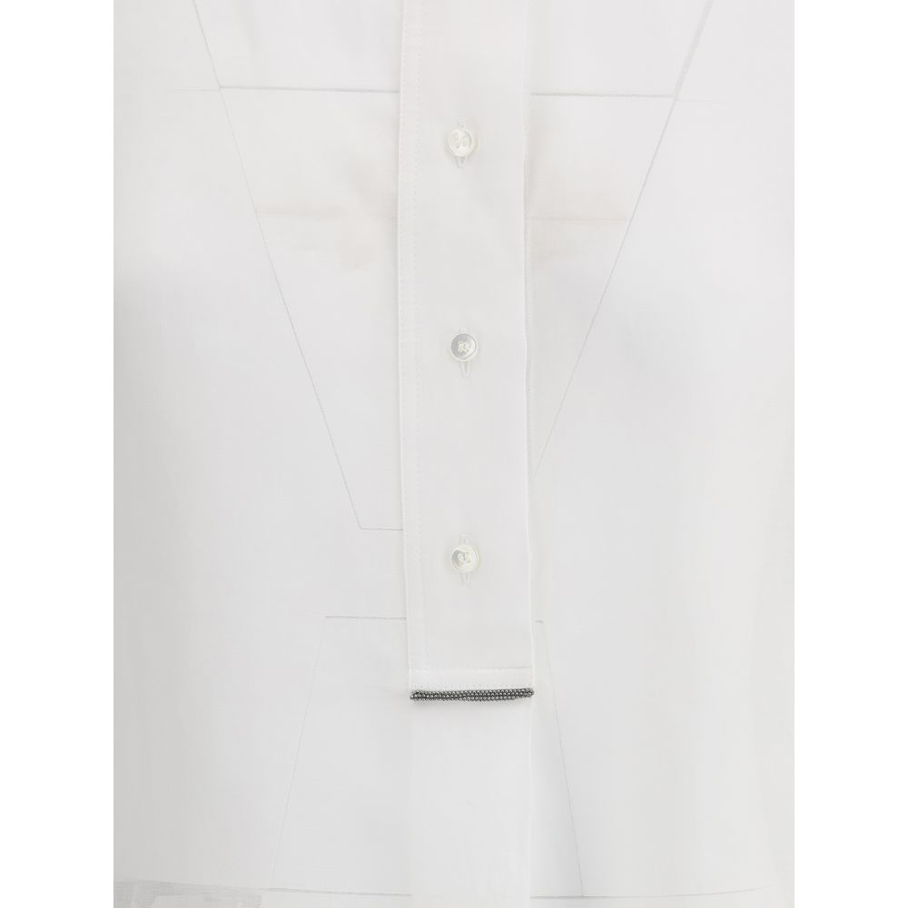 Camisa Semitransparente Brunello Cucinelli