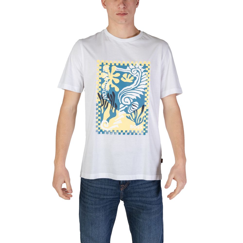 Camiseta Hugo Boss de algodão branca