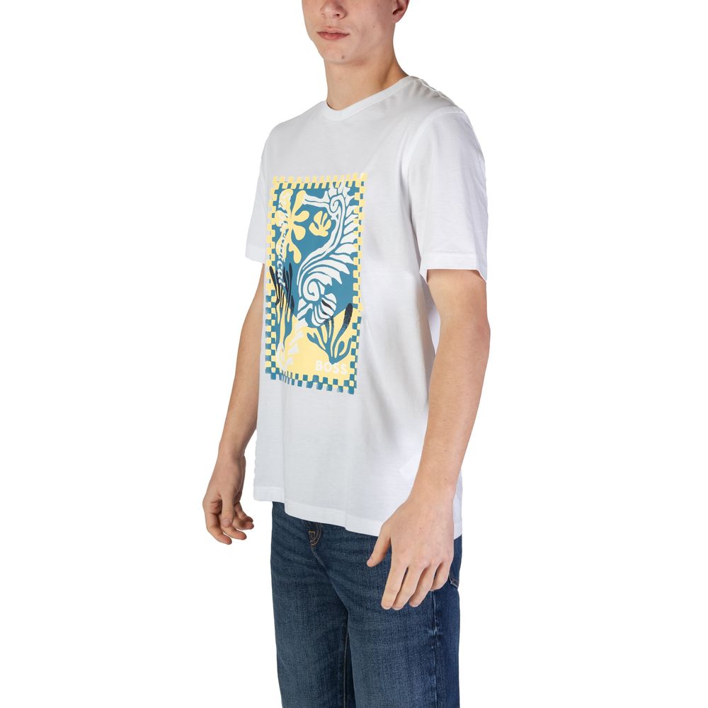 Camiseta Hugo Boss de algodão branca