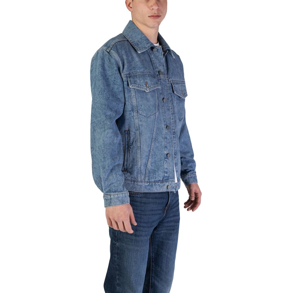 Jaqueta Hugo Boss de algodão azul claro