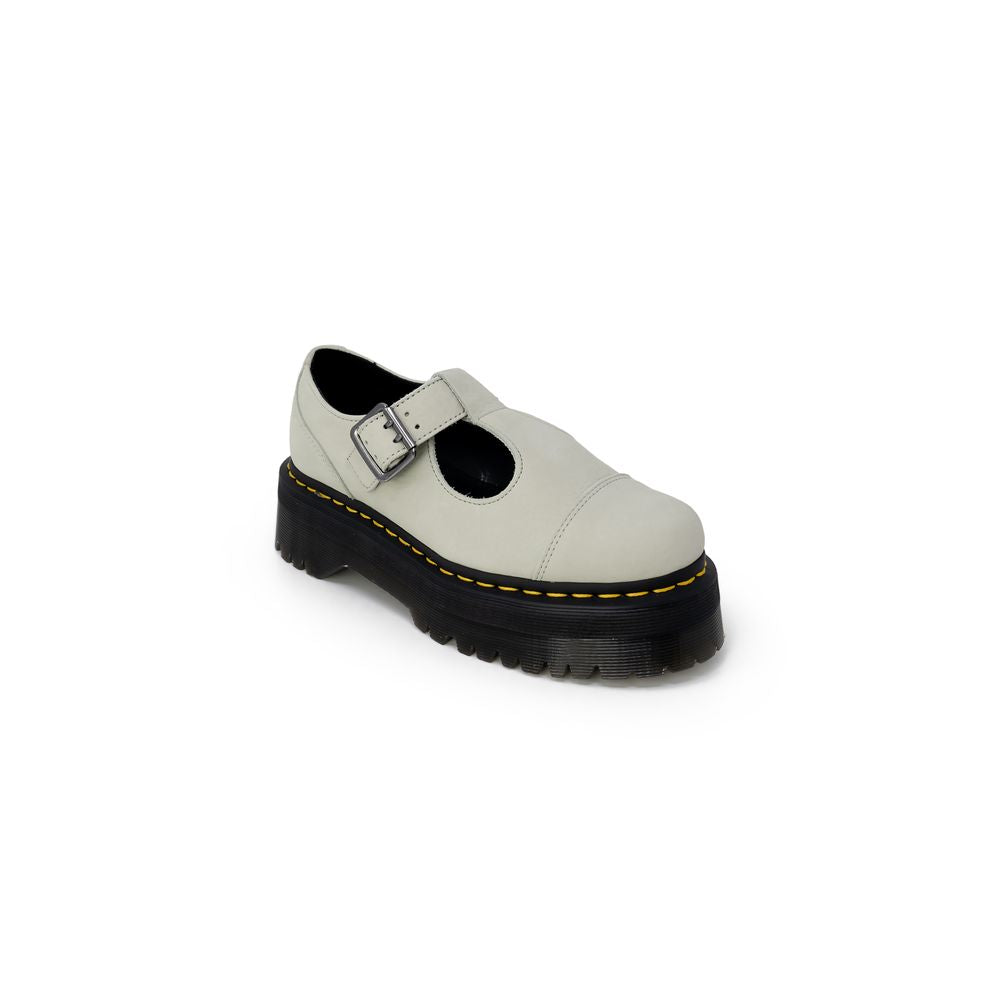 Sapato baixo de couro camurça verde Dr. Martens