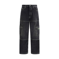 Calça Jeans Cargo Vintage Off-White