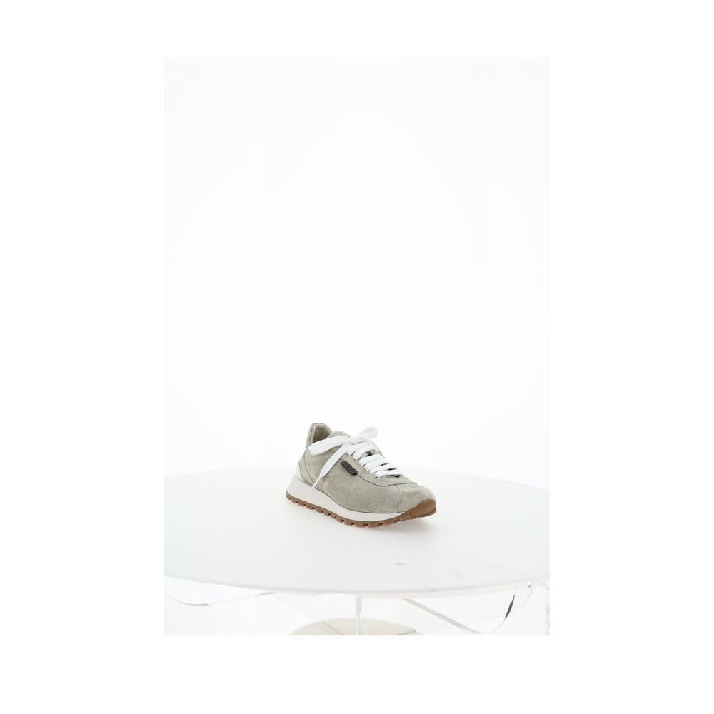 Tênis Brunello Cucinelli com detalhes icônicos