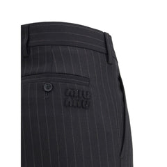 Calças de alfaiataria listradas Miu Miu