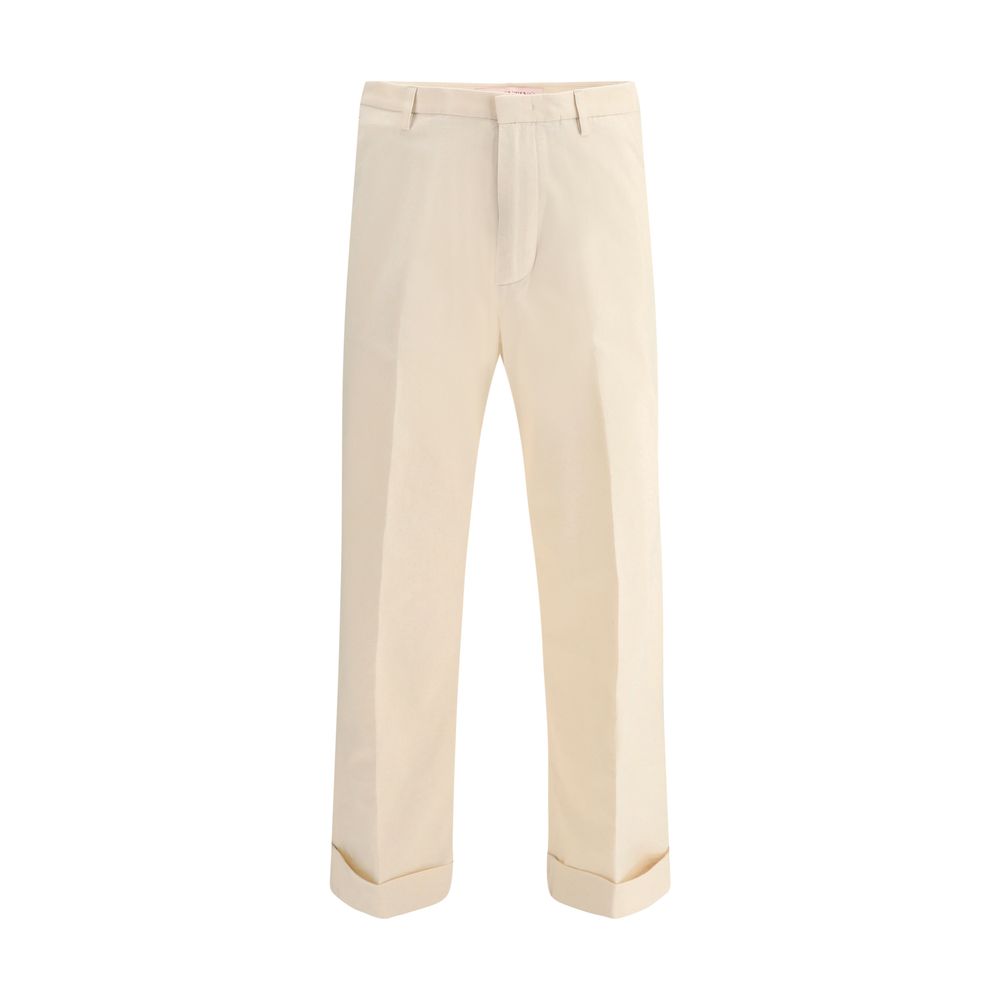 Calça Valentino de algodão com perna larga