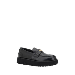 Mocassins de couro Miu Miu