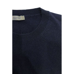Suéter Masculino Valentino Azul de Lã Virgem