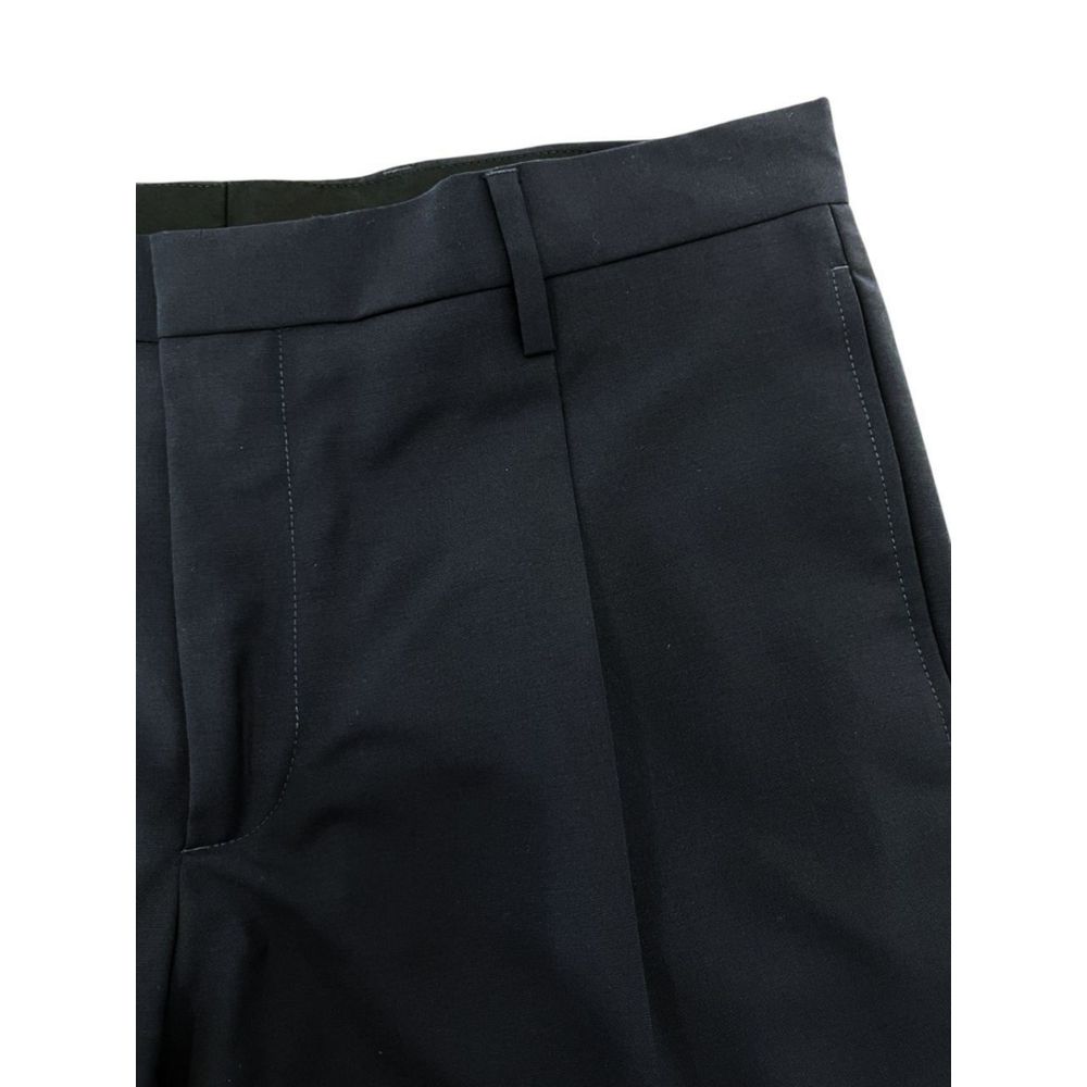 Calça Masculina Valentino Azul de Lã Virgem