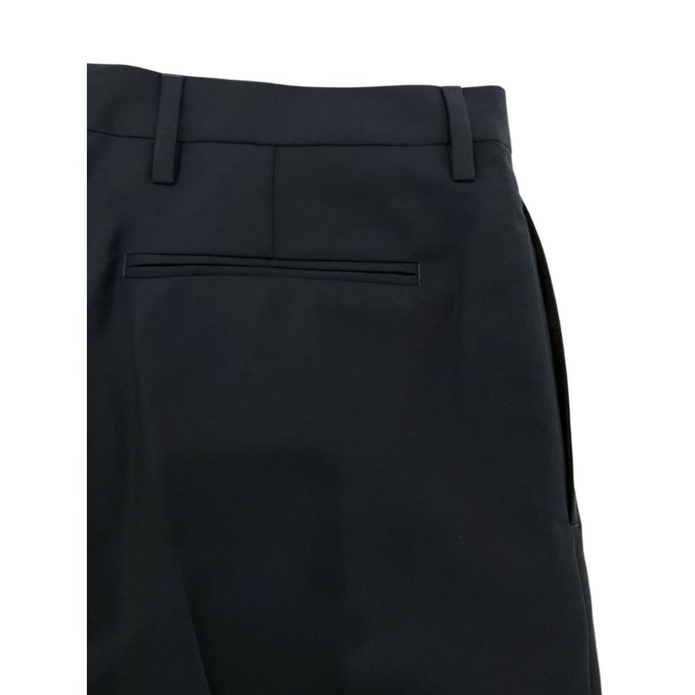 Calça Masculina Valentino Azul de Lã Virgem
