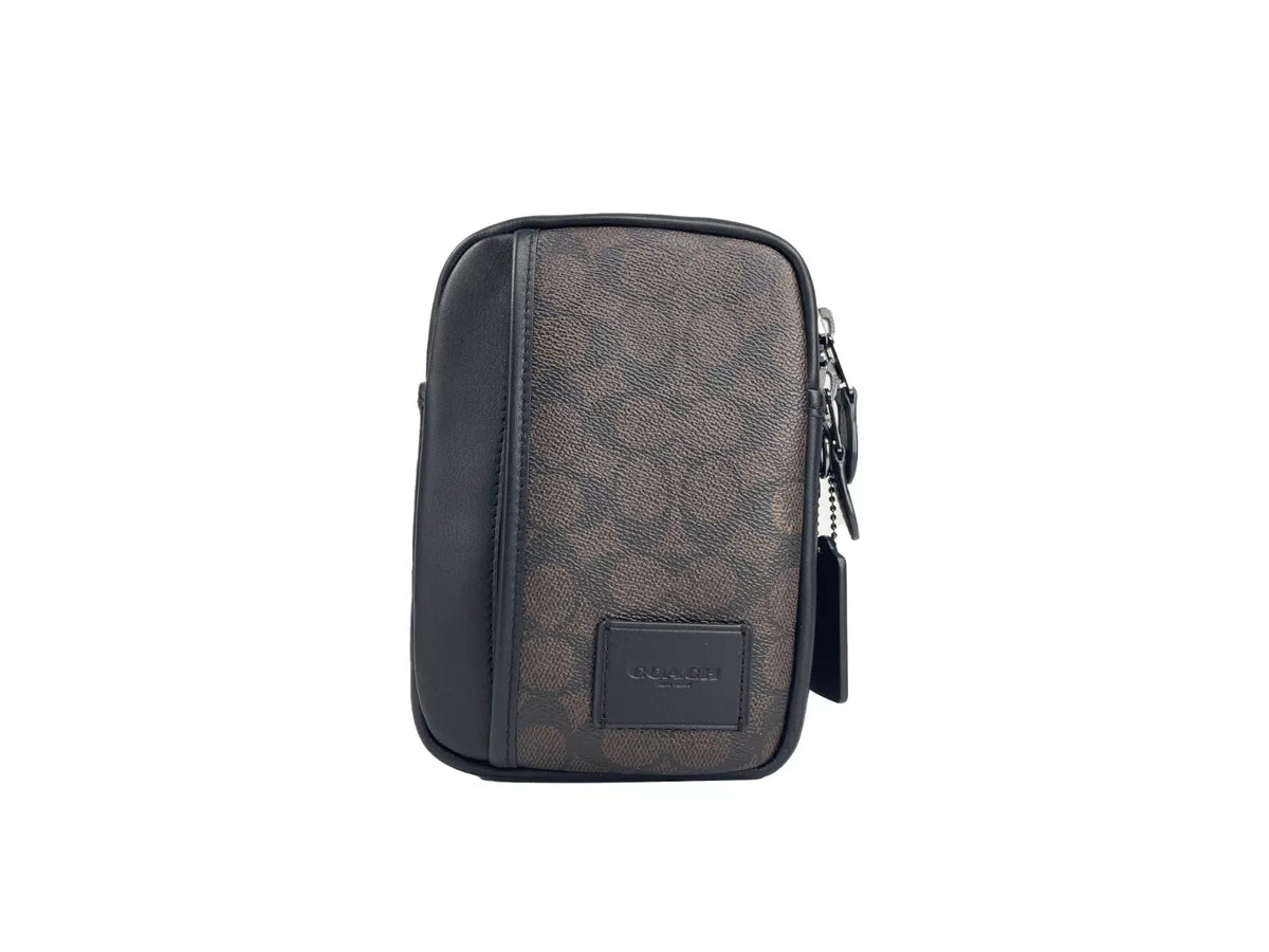 Mochila Coach Edge L Pack Bolsa tiracolo preta nogueira (CW347)