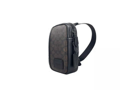 Mochila Coach Edge L Pack Bolsa tiracolo preta nogueira (CW347)