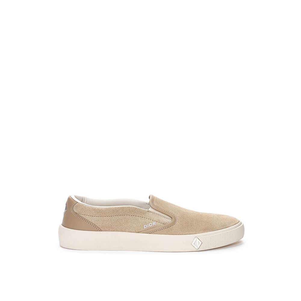 Tênis de couro bege Dior