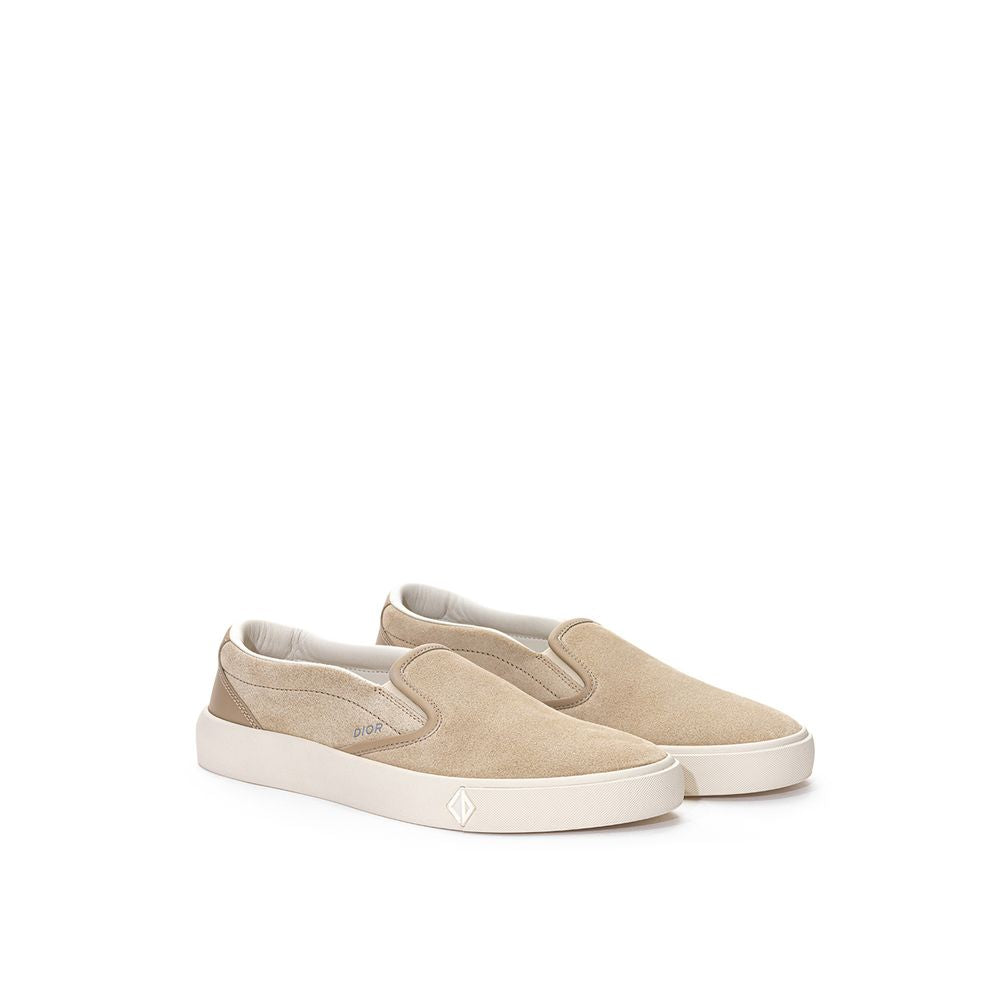 Tênis de couro bege Dior