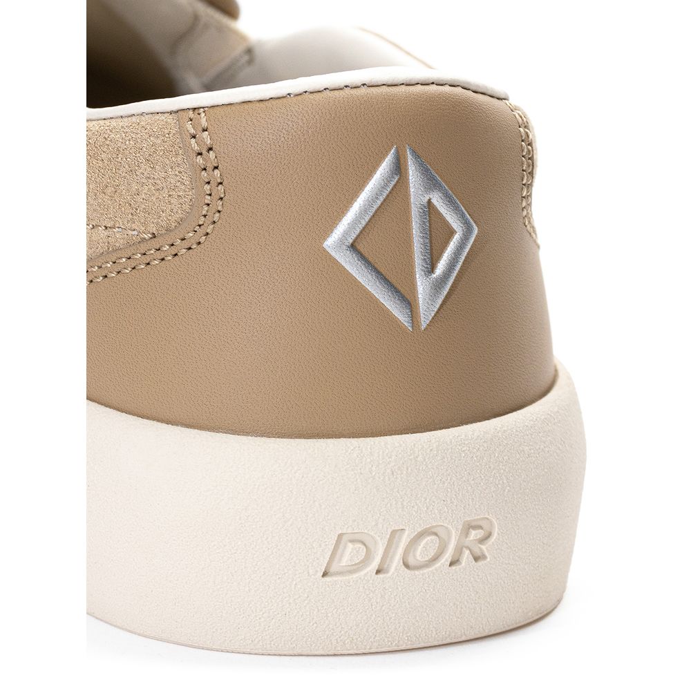 Tênis de couro bege Dior