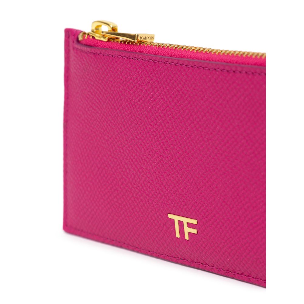 Carteira de couro fúcsia Tom Ford