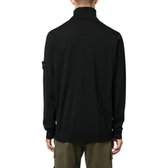Suéter masculino de lã preta Stone Island
