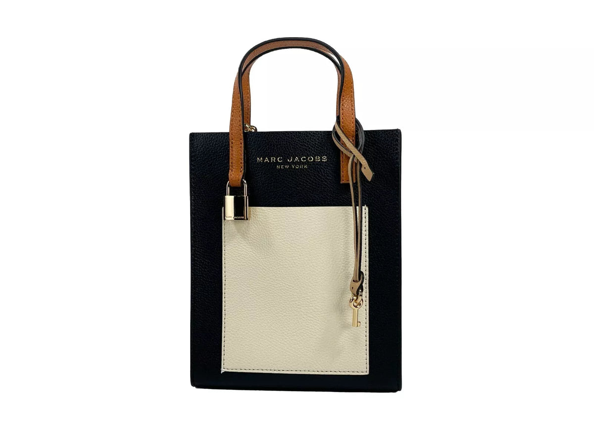 Bolsa transversal de couro Marc Jacobs Micro Grind Smoke Almond