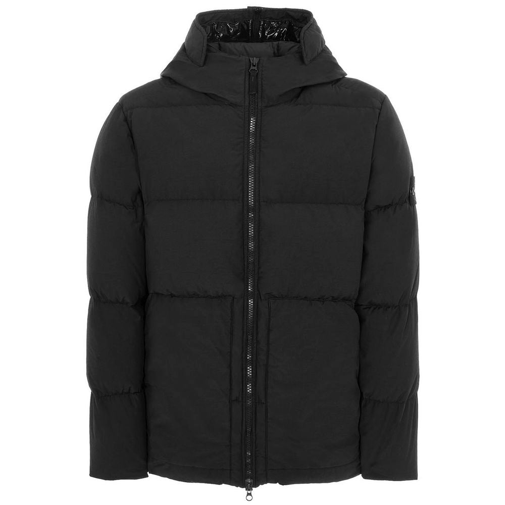 Jaqueta de Nylon Preta Stone Island
