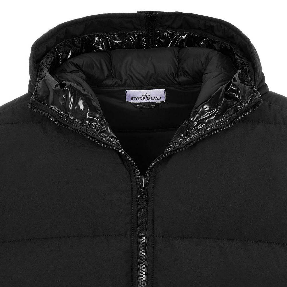 Jaqueta de Nylon Preta Stone Island