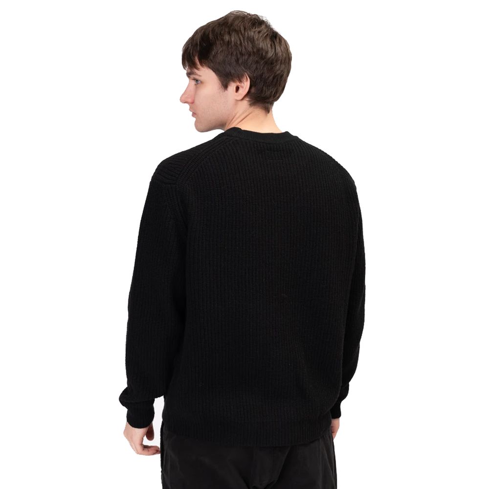 Suéter masculino de lã preta da CP Company