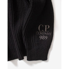 Suéter masculino de lã preta da CP Company