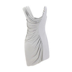 Vestido curto drapeado Versace