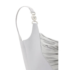 Vestido curto drapeado Versace