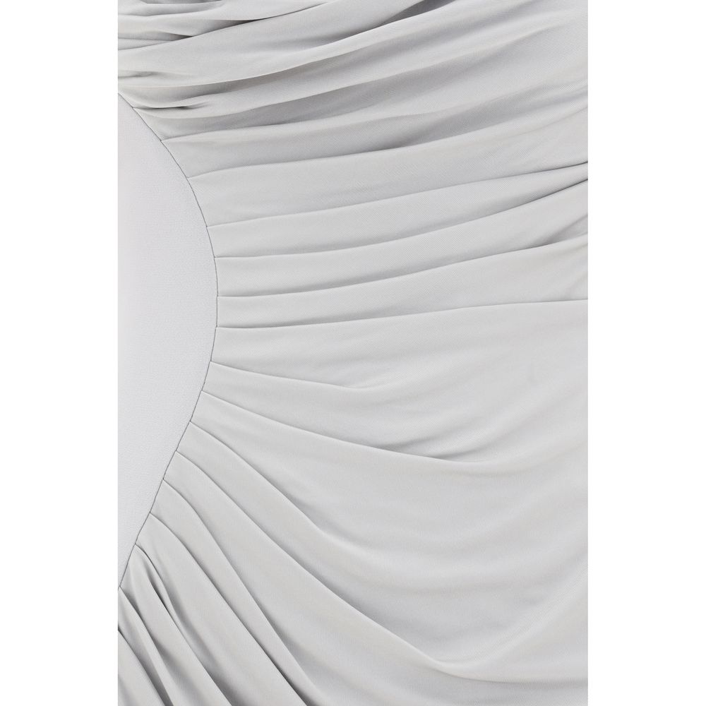 Vestido curto drapeado Versace