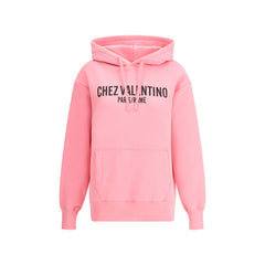 Moletom com capuz de algodão com logotipo Valentino