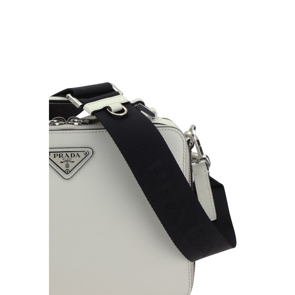 Bolsa de ombro de couro Prada