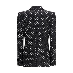 Blazer Valentino de bolinhas e abotoamento simples