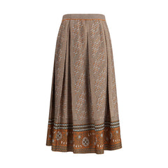 Saia midi de lurex em malha Valentino