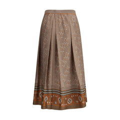Saia midi de lurex em malha Valentino