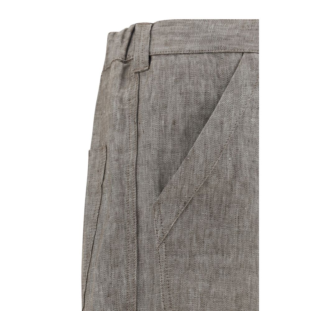 Calça de linho Brunello Cucinelli