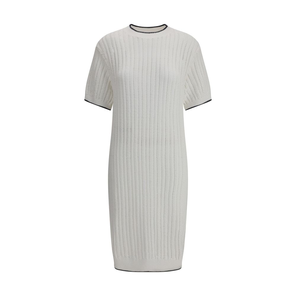 Vestido midi de malha Brunello Cucinelli