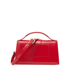 Bolsa de ombro Jacquemus em couro vermelho