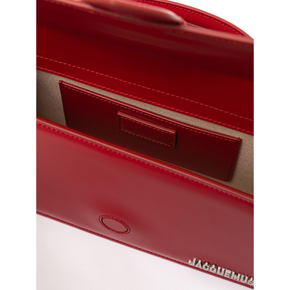 Bolsa de ombro Jacquemus em couro vermelho