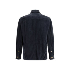 Brunello Cucinelli Camisa de couro camurça Jaqueta