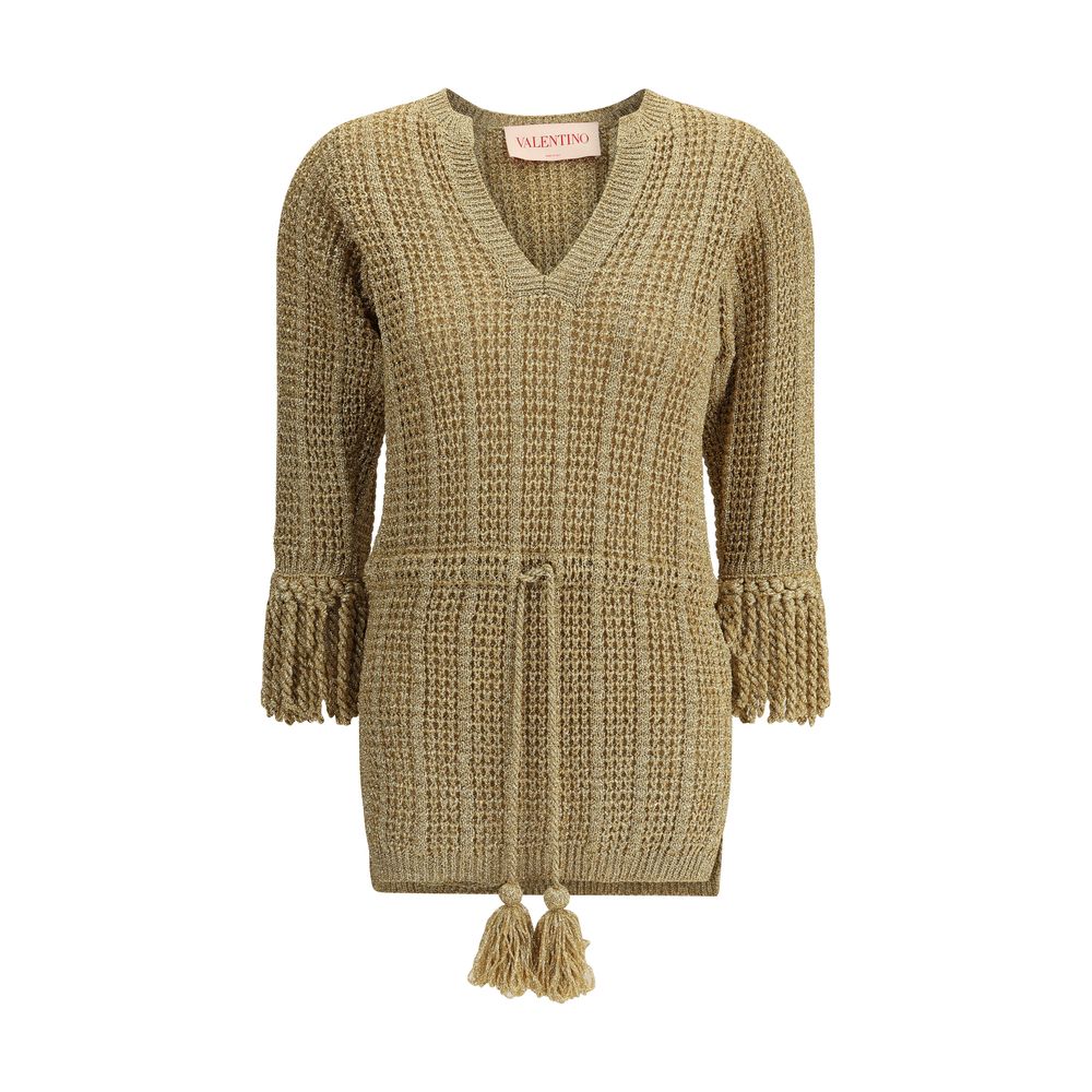 Vestido curto Valentino em malha Lurex
