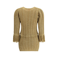 Vestido curto Valentino em malha Lurex