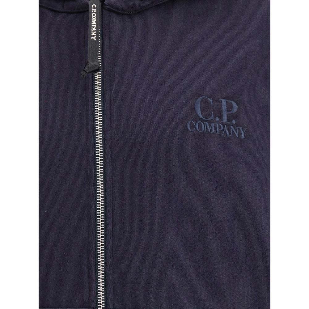 Moletom com capuz e zíper da CP Company