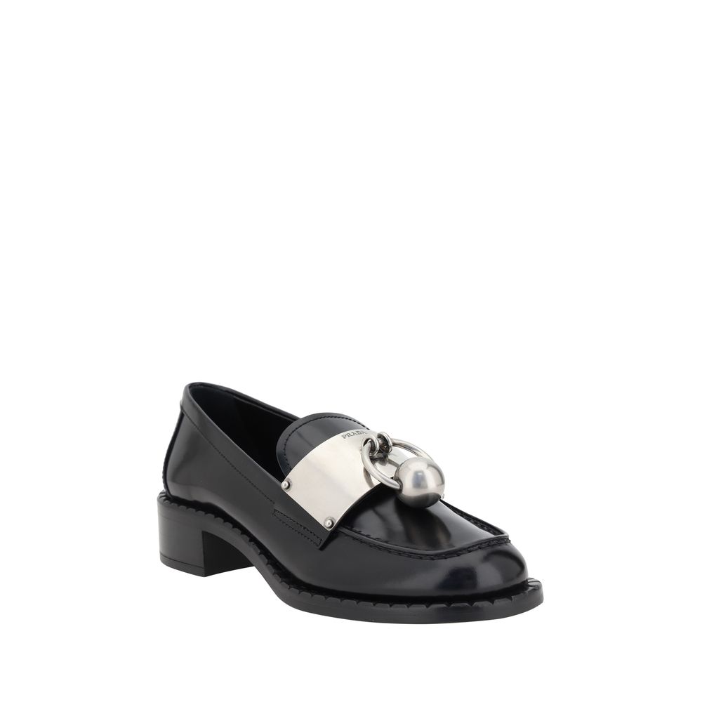 Mocassins de couro Prada