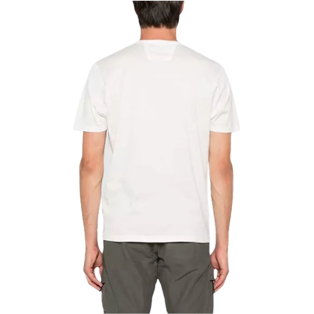 Camiseta branca de algodão da CP Company