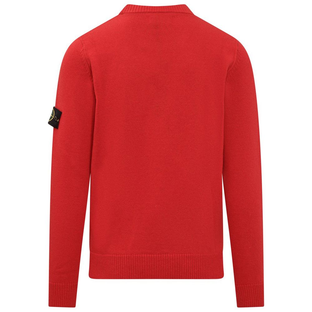 Suéter de lã vermelha Stone Island