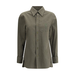 Camisa Saint Laurent de algodão e linho