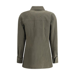 Camisa Saint Laurent de algodão e linho