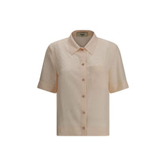 Camisa de seda com estampa Fendi FF