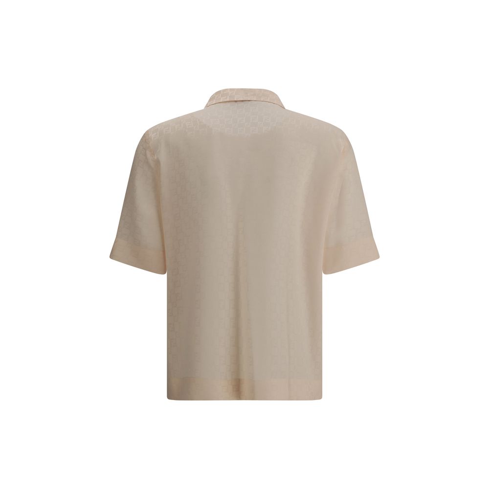 Camisa de seda com estampa Fendi FF