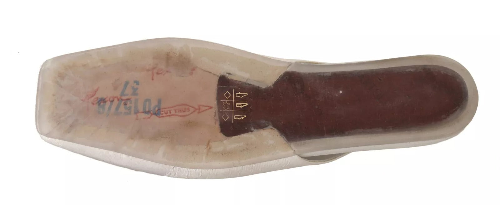 Maison Margiela Sapatos baixos de couro branco tipo slingback